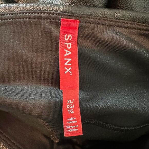 SPANX Faux Stretch Legging Front Split Hem Stretch Size XL Black Casual - Picture 3 of 14